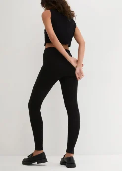 bonprix Basics|Bekleidung·Kleider^Leggings (2er-Pack) dunkelblau + schwarz