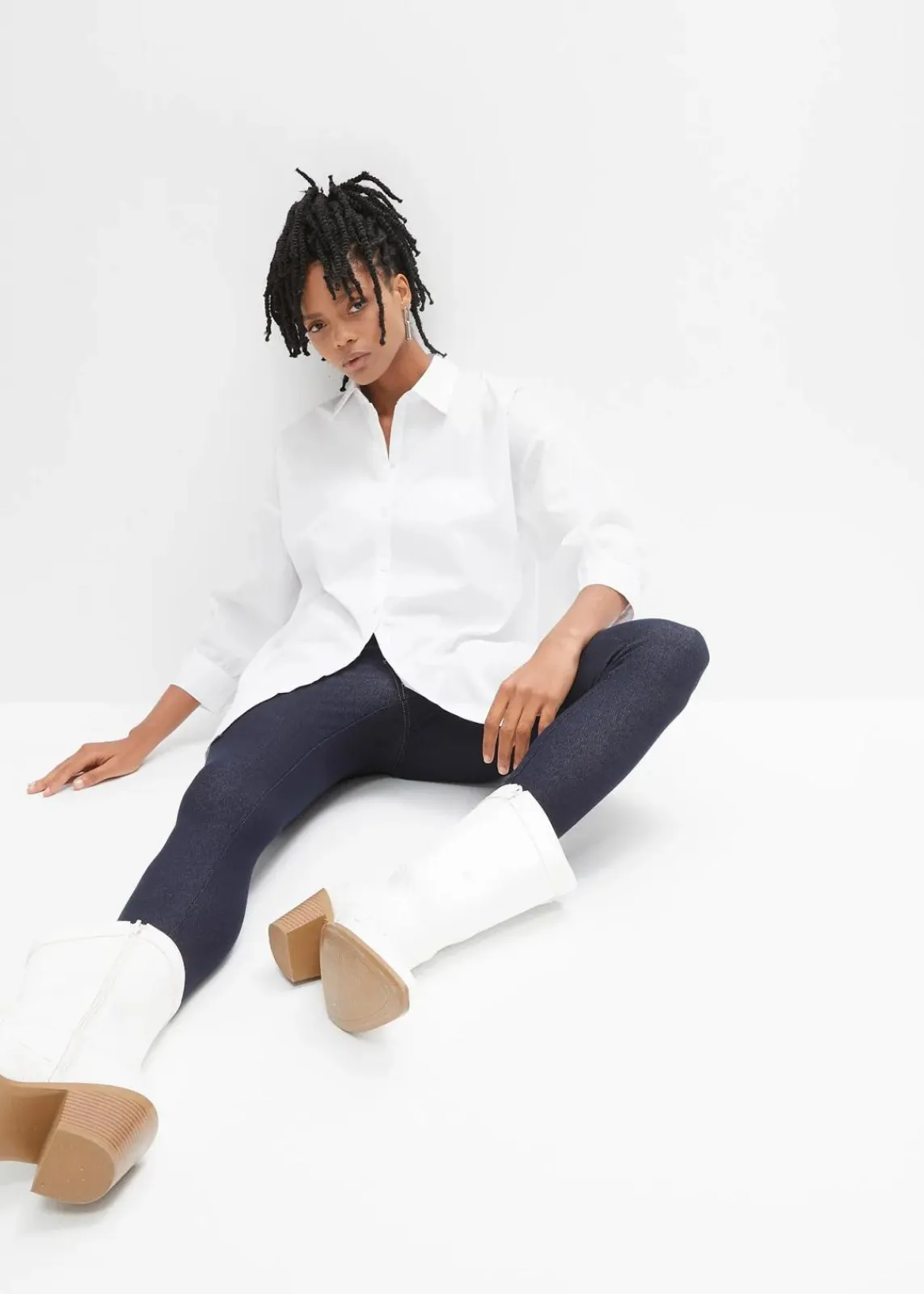 bonprix Hosen|Bekleidung·Kleider^Leggings in Jeansoptik blue stone