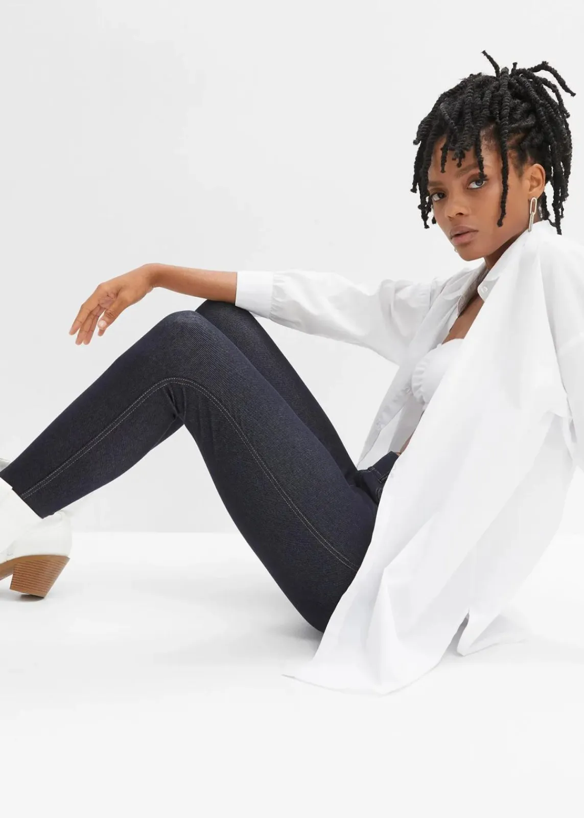 bonprix Hosen|Bekleidung·Kleider^Leggings in Jeansoptik blue stone