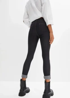 bonprix Hosen|Bekleidung·Kleider^Leggings in Jeansoptik schwarz denim