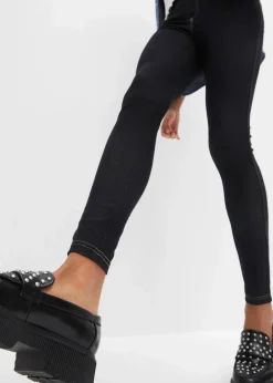 bonprix Bekleidung·Kleider|Hosen^Leggings in Jeansoptik black stone