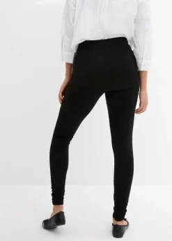 bonprix Bekleidung·Kleider|Hosen^Leggings mit breitem Bequembund schwarz