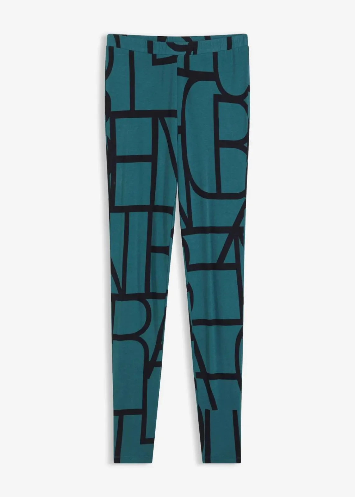 bonprix Hosen|Bekleidung·Kleider^Leggings mit Druck pfeffergrün/schwarz bedruckt