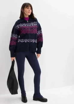 bonprix Bekleidung·Kleider|Hosen^Leggings mit Nahtreißer dunkelblau