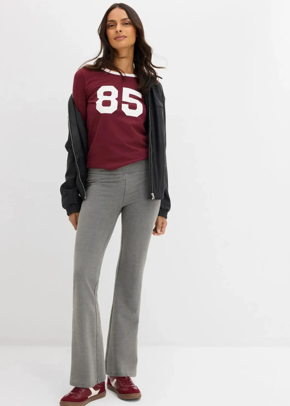 bonprix Bekleidung·Kleider|Hosen^Leggings mit Waschung grau washed