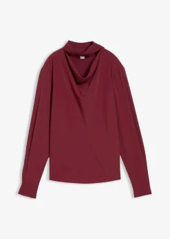 bonprix Blusen & Tuniken|Bekleidung·Jacken & Mäntel^Leicht glänzendes Blusenshirt ahornrot