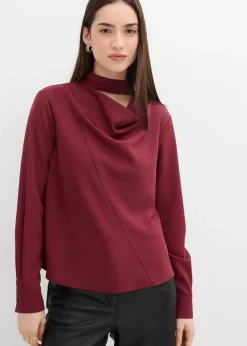 bonprix Blusen & Tuniken|Bekleidung·Jacken & Mäntel^Leicht glänzendes Blusenshirt ahornrot