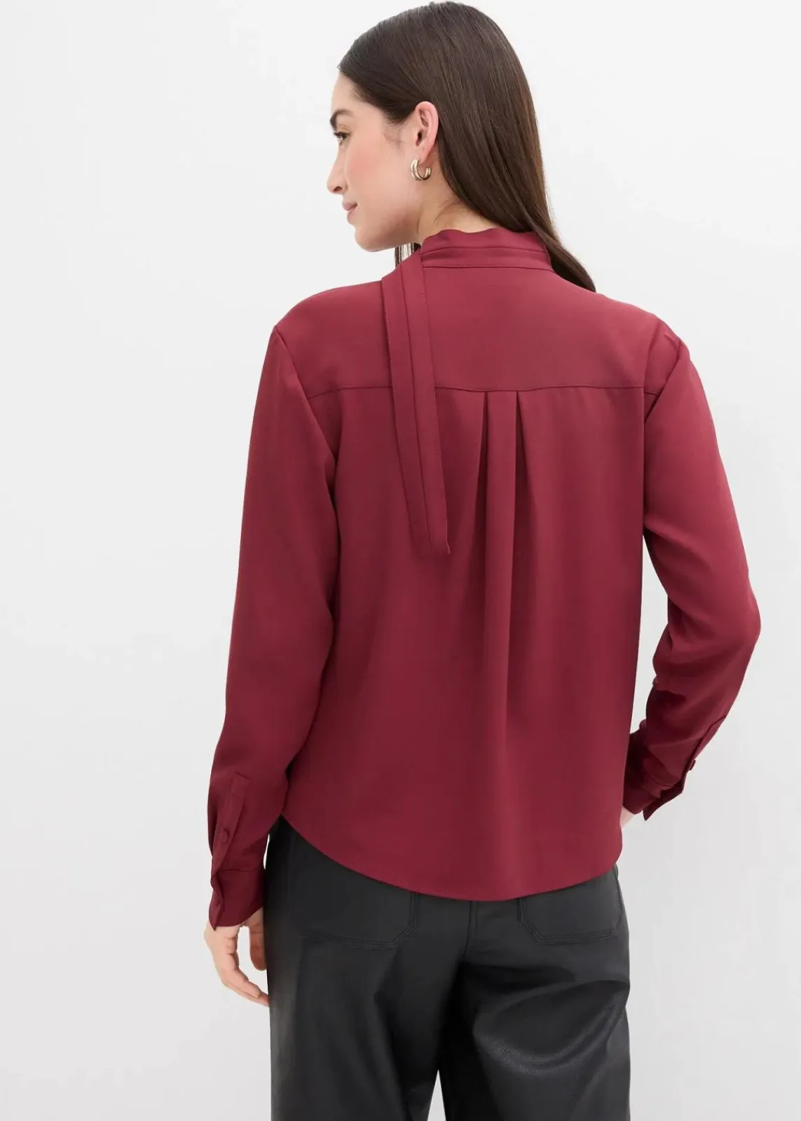 bonprix Blusen & Tuniken|Bekleidung·Jacken & Mäntel^Leicht glänzendes Blusenshirt ahornrot