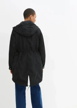 bonprix Bekleidung·Hosen|Jacken & Mäntel^Leicht wattierter Mantel mit Tunnelzug schwarz
