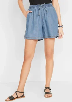 bonprix Bekleidung·Outdoorbekleidung|Shorts^Leichte Denim Shorts mit Leinen hellblau denim