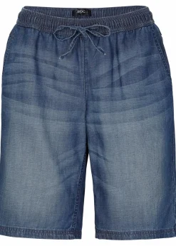 bonprix Bekleidung·Outdoorbekleidung|Shorts^Leichte Denim-Hose mit Leinen blau denim