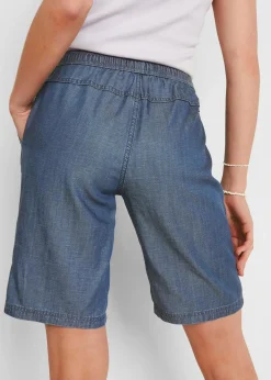 bonprix Bekleidung·Outdoorbekleidung|Shorts^Leichte Denim-Hose mit Leinen blau denim