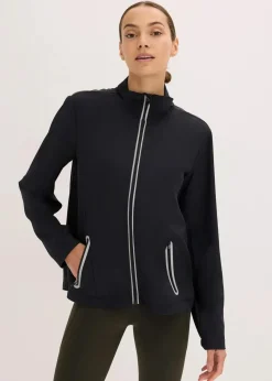 bonprix Bekleidung·Sweat|Bekleidung·Hosen^Leichte Funktionsjacke mit reflektierenden Details schwarz