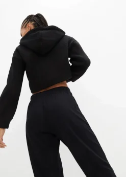 bonprix Bekleidung·Röcke|Bekleidung·Blusen & Tuniken^Leichte Jogginghose mit Viskose schwarz