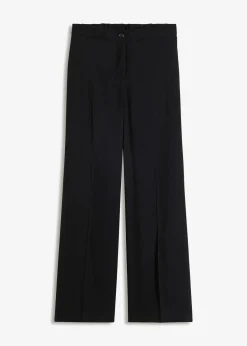 bonprix Bekleidung·Kleider|Hosen^Leichte Marlenehose mit Viskose schwarz
