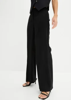 bonprix Bekleidung·Kleider|Hosen^Leichte Marlenehose mit Viskose schwarz