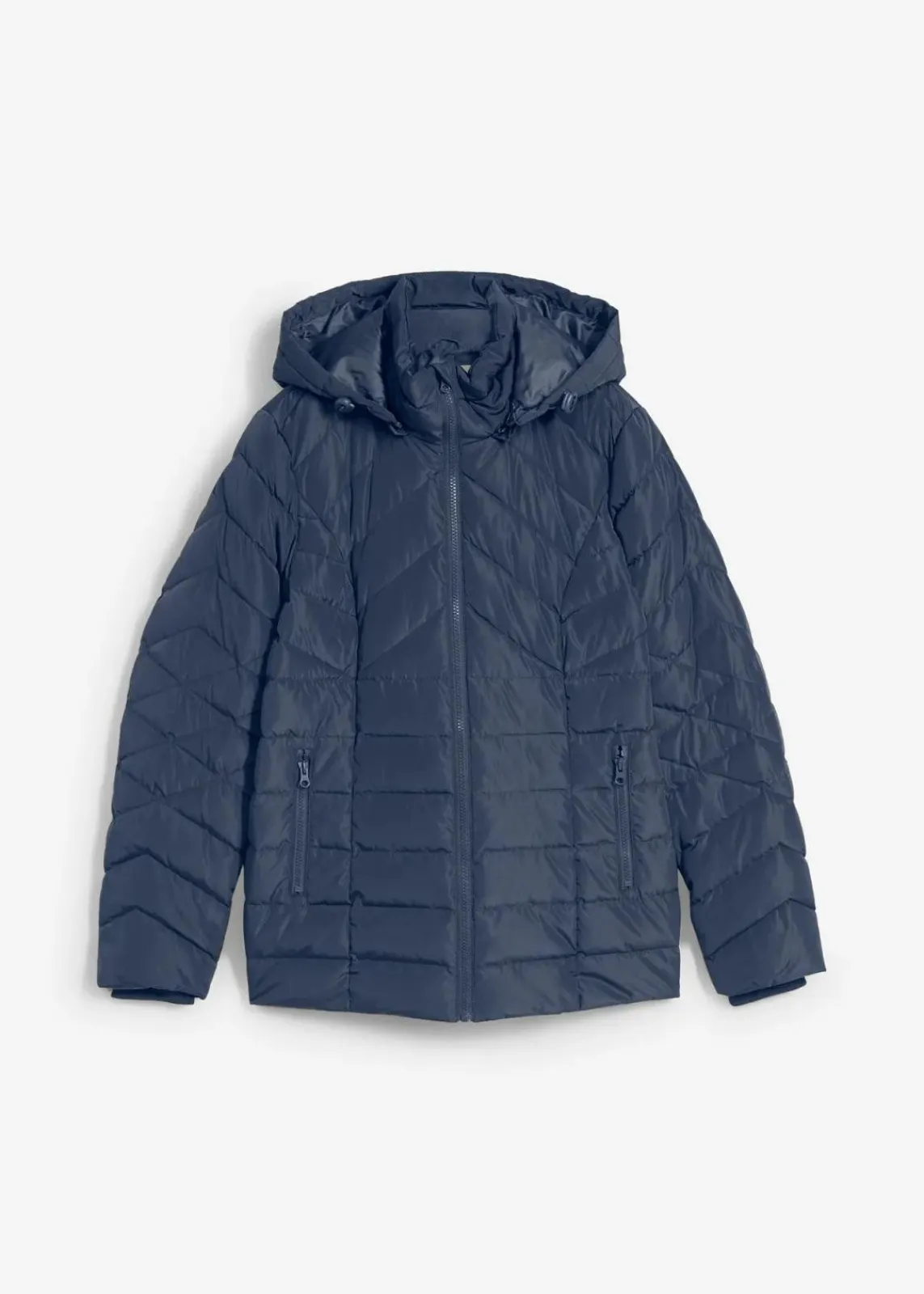 bonprix Jacken & Mäntel|Bekleidung·Hosen^Leichte Steppjacke mit abnehmbarer Kapuze dunkelblau