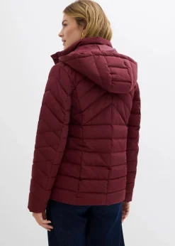 bonprix Jacken & Mäntel|Bekleidung·Hosen^Leichte Steppjacke mit abnehmbarer Kapuze dunkelbeere
