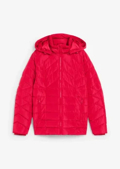 bonprix Jacken & Mäntel|Bekleidung·Hosen^Leichte Steppjacke mit abnehmbarer Kapuze tiefrot