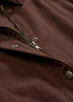 bonprix Bekleidung·Hosen|Jacken & Mäntel^leichte Twill-Jacke mit Cordkragen dunkelbraun