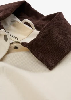 bonprix Jacken & Mäntel|Bekleidung·Hosen^leichte Twill-Jacke mit Cordkragen naturbeige