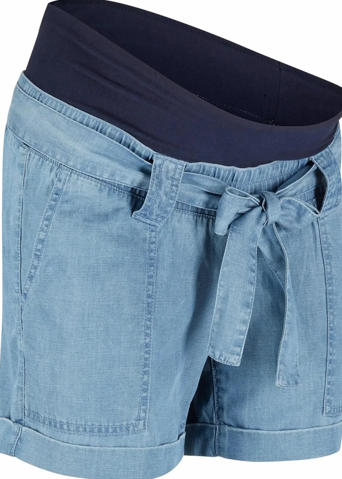 bonprix Bekleidung·Blazer|Umstandsmode^Leichte Umstandshorts mit Lyocell und Leinen hellblau denim