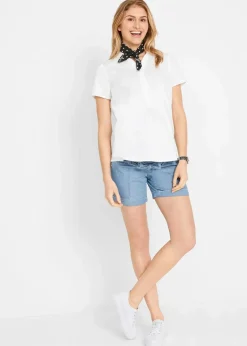 bonprix Bekleidung·Blazer|Umstandsmode^Leichte Umstandshorts mit Lyocell und Leinen hellblau denim