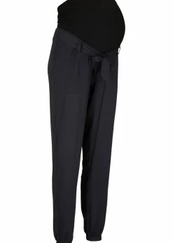 bonprix Umstandsmode^Leichte Umstandshose aus Viskose, Loose Fit schwarz