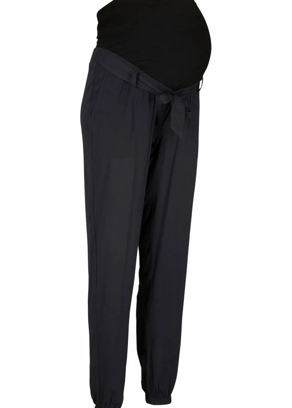 bonprix Umstandsmode^Leichte Umstandshose aus Viskose, Loose Fit schwarz