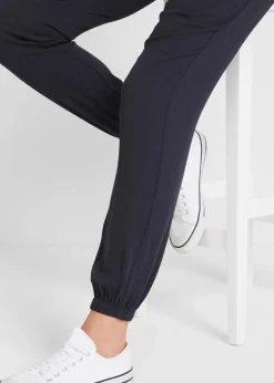 bonprix Umstandsmode^Leichte Umstandshose aus Viskose, Loose Fit schwarz