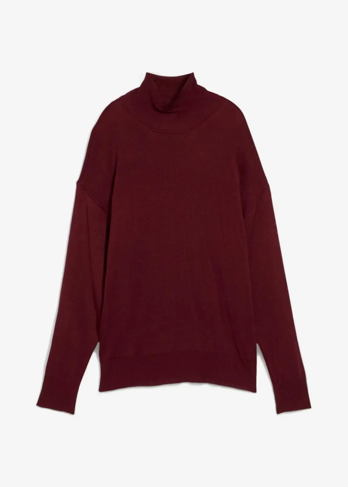 bonprix Bekleidung·Umstandsmode|Bekleidung·Jeans^Leichter Feinstrickpullover mit breitem Turtleneck aus Viskose-Mix ahornrot