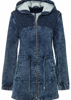 bonprix Jacken & Mäntel^leichter Jeansparka dunkelblau denim washed