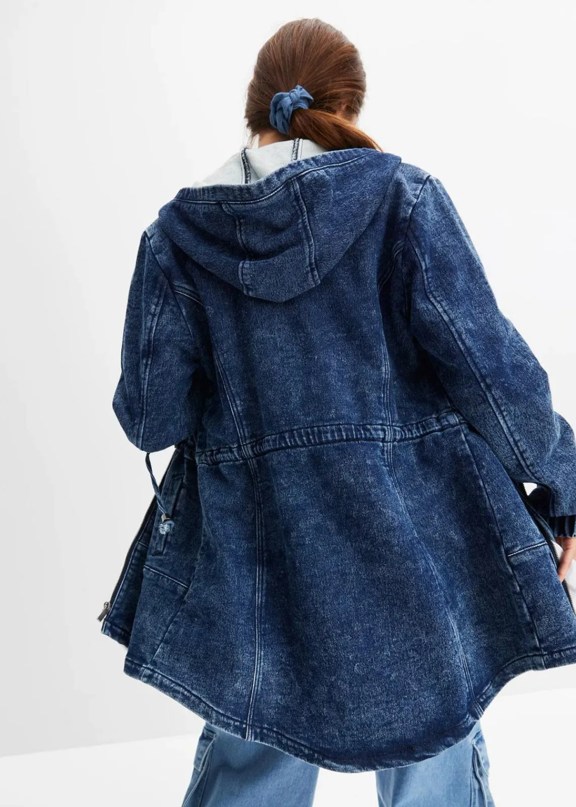 bonprix Jacken & Mäntel^leichter Jeansparka dunkelblau denim washed