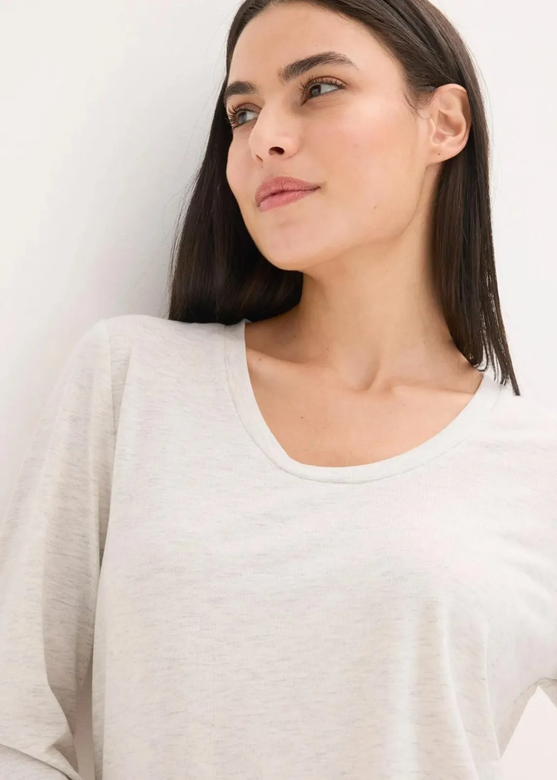 bonprix Wäsche·Homewear|Wäsche·Nachtwäsche^Leichter Loungewear Shorty aus weichem Material naturmeliert