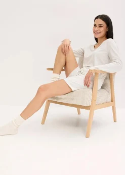 bonprix Wäsche·Homewear|Wäsche·Nachtwäsche^Leichter Loungewear Shorty aus weichem Material naturmeliert