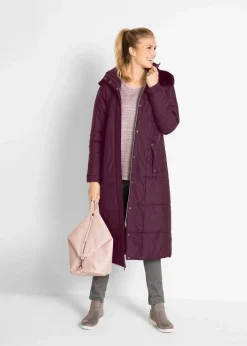 bonprix Bekleidung·Hosen|Jacken & Mäntel^Leichter Steppmantel holunderbeere