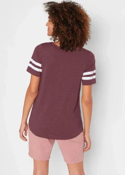 bonprix Sportbekleidung|Shirts & Tops^Leichtes Sport-Shirt (2er Pack) anthrazit meliert+dunkellila meliert