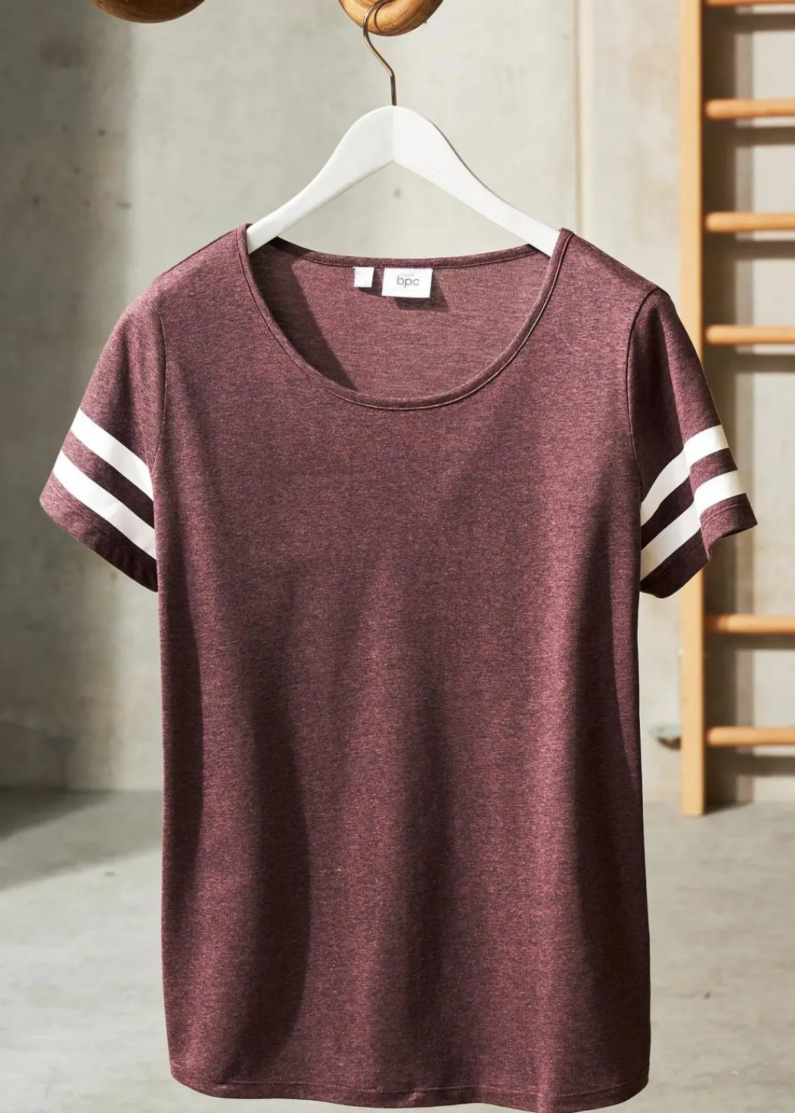 bonprix Sportbekleidung|Shirts & Tops^Leichtes Sport-Shirt (2er Pack) anthrazit meliert+dunkellila meliert