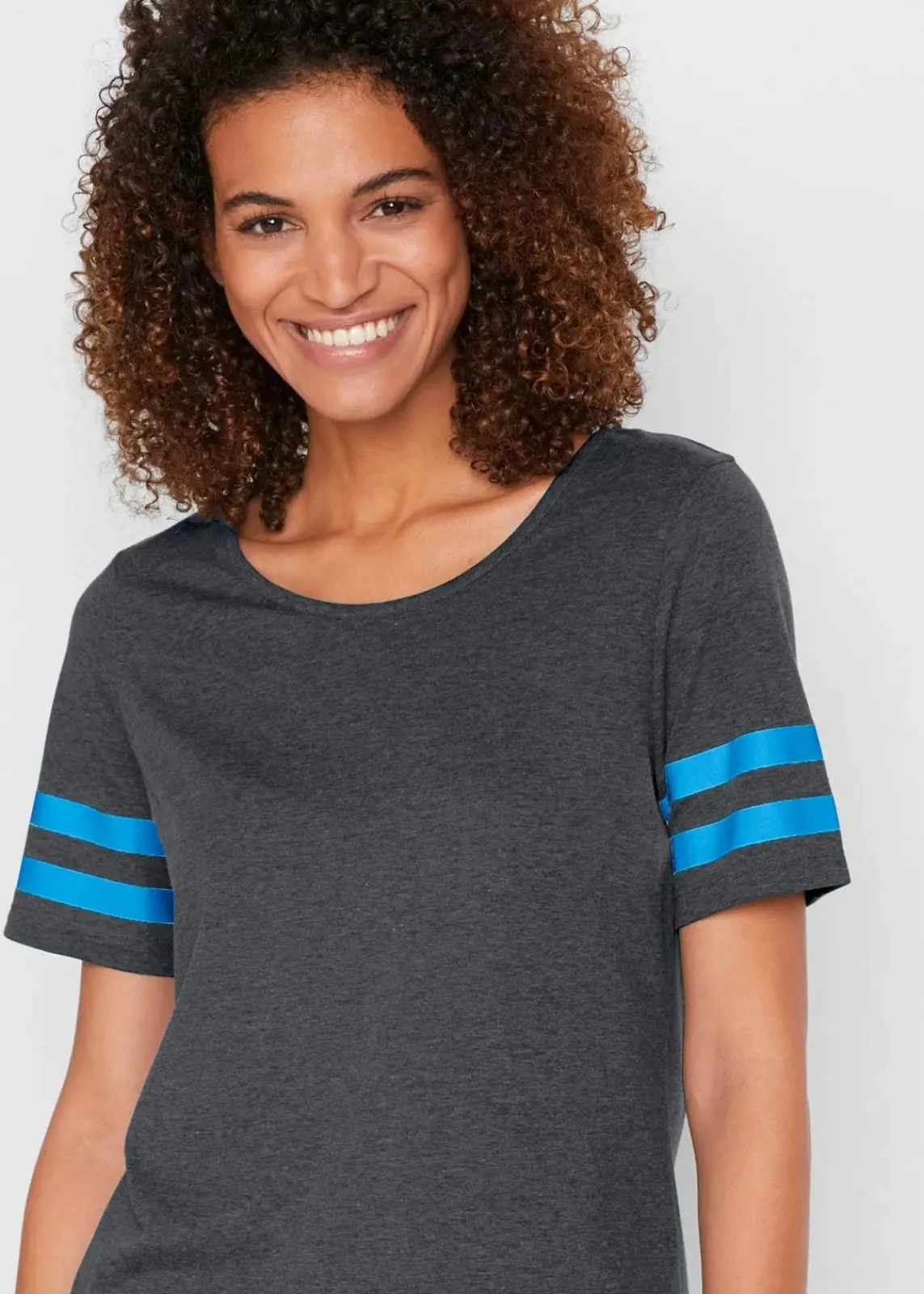 bonprix Shirts & Tops|Sportbekleidung^Leichtes Sport-Shirt (2er Pack) anthrazit meliert+petrol meliert