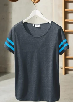 bonprix Shirts & Tops|Sportbekleidung^Leichtes Sport-Shirt (2er Pack) anthrazit meliert+petrol meliert