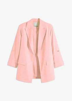 bonprix Bekleidung·Basics|Blazer^Leinen Blazer softrosa