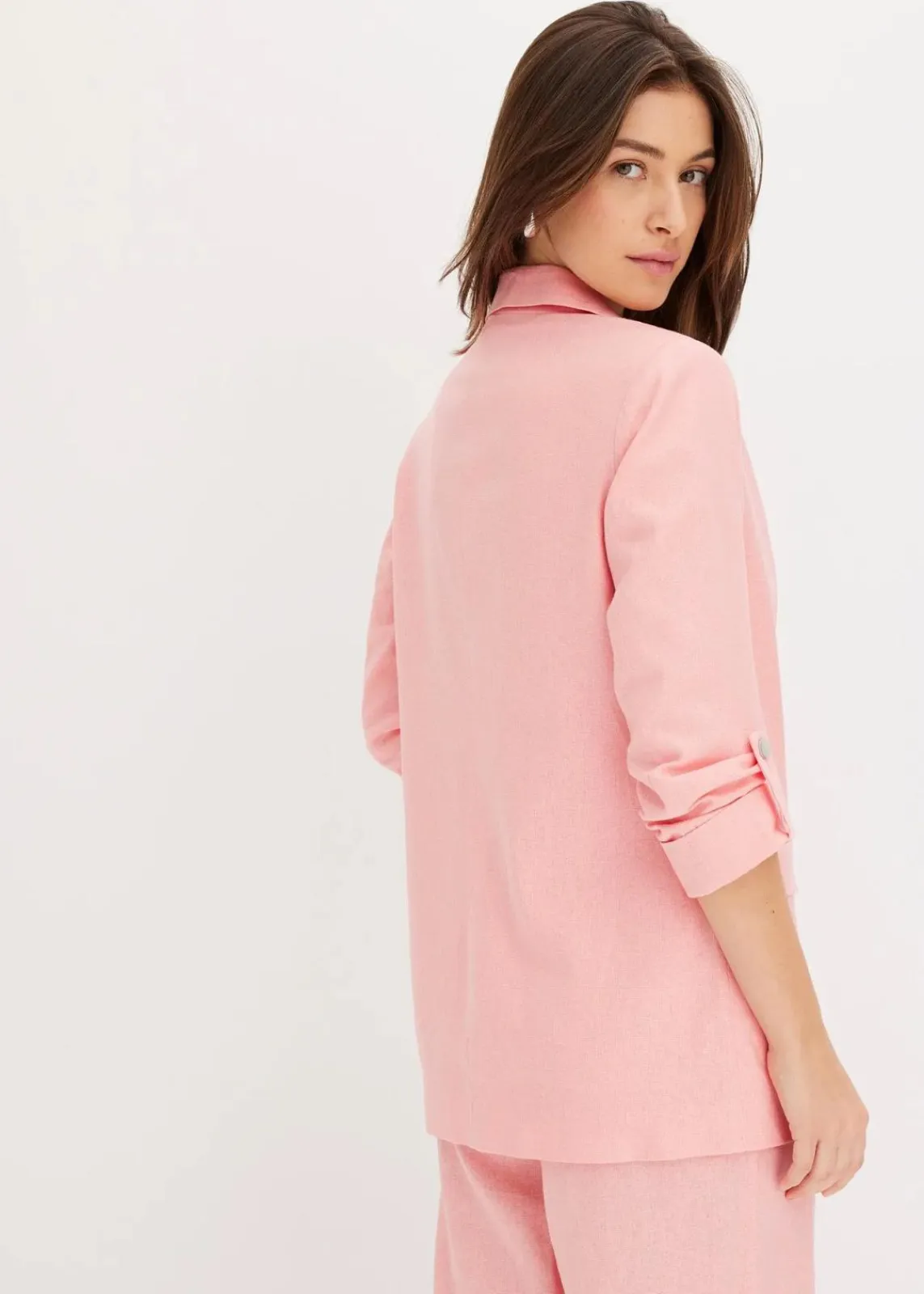 bonprix Bekleidung·Basics|Blazer^Leinen Blazer softrosa