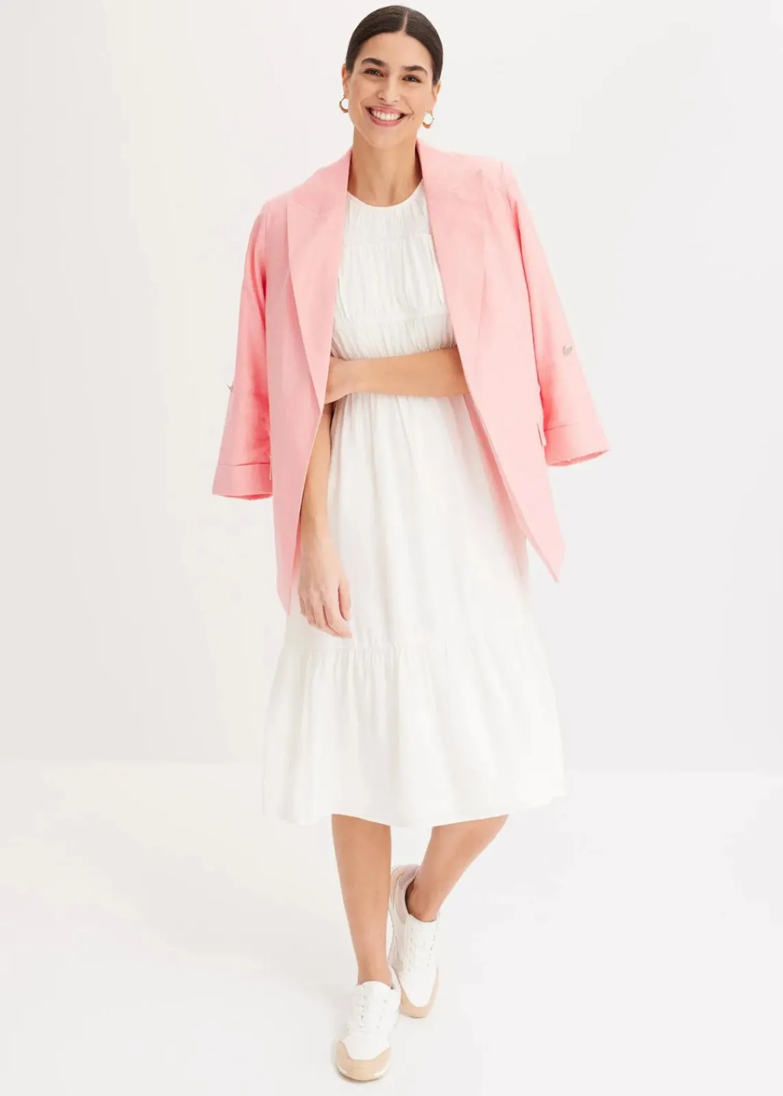 bonprix Bekleidung·Basics|Blazer^Leinen Blazer softrosa
