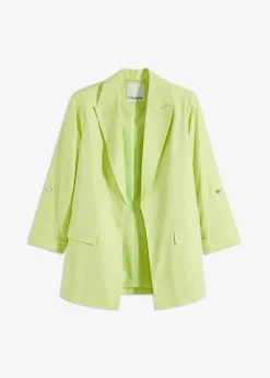bonprix Blazer|Bekleidung·Basics^Leinen Blazer mintgrün