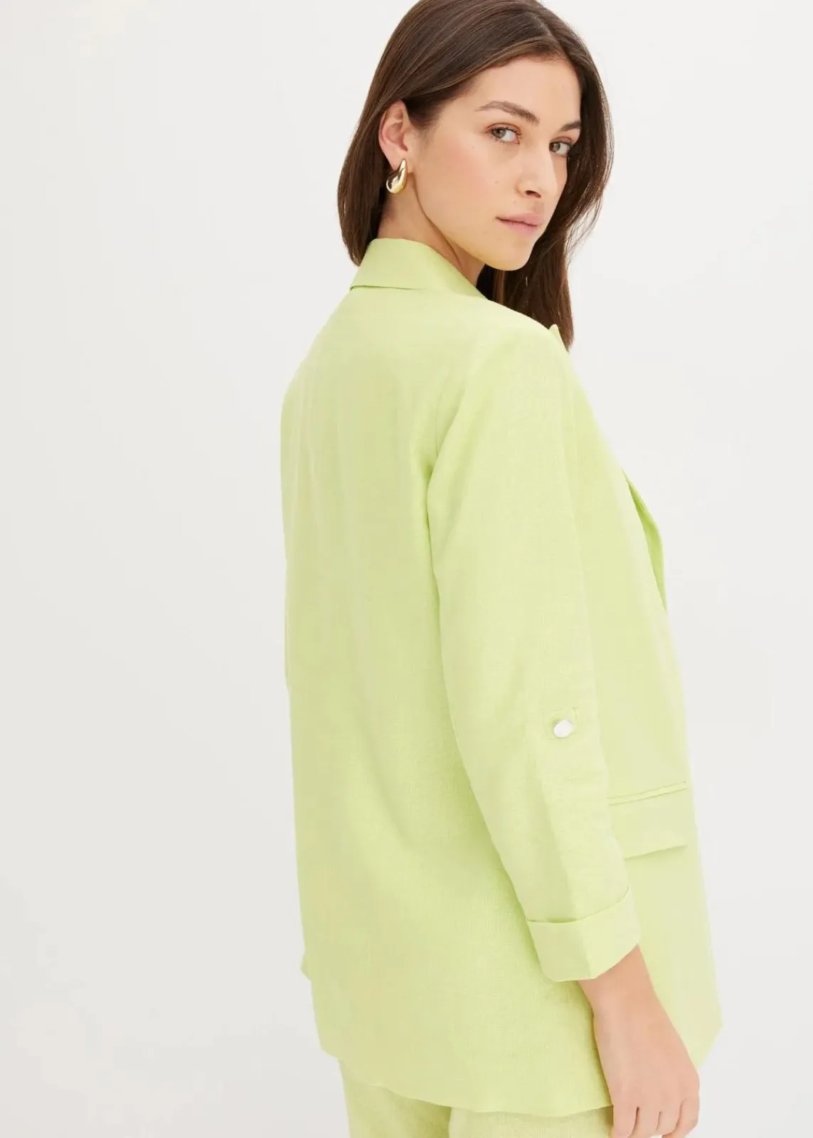 bonprix Blazer|Bekleidung·Basics^Leinen Blazer mintgrün
