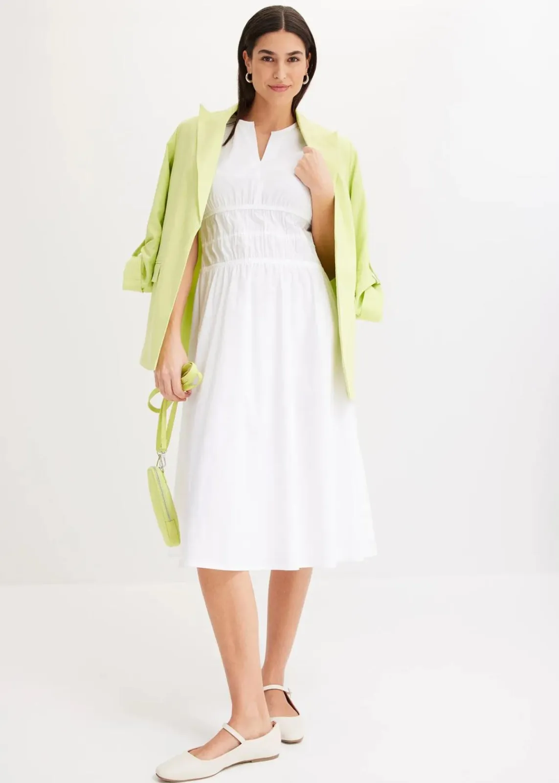 bonprix Blazer|Bekleidung·Basics^Leinen Blazer mintgrün
