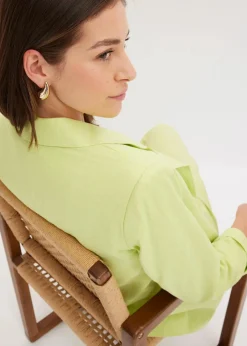 bonprix Blazer|Bekleidung·Basics^Leinen Blazer mintgrün