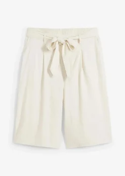 bonprix Hosen|Shorts^Leinen-Bermuda naturbeige