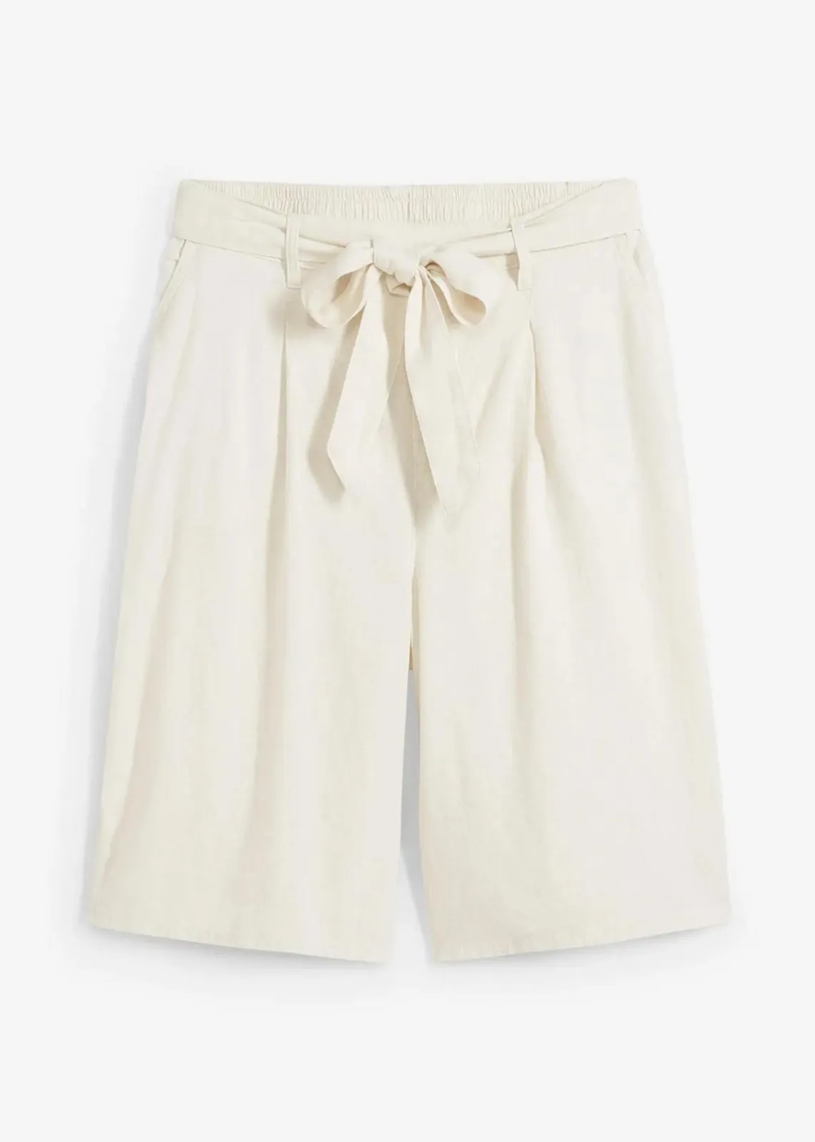 bonprix Hosen|Shorts^Leinen-Bermuda naturbeige