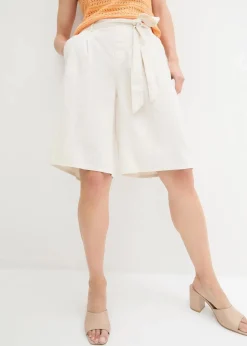 bonprix Hosen|Shorts^Leinen-Bermuda naturbeige